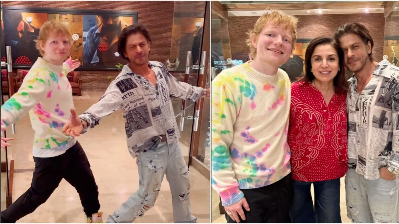 Shah Rukh Khan Teaches His Signature Pose to Ed Sheeran