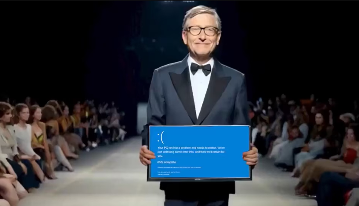 Bill Gates in Elon Musk AI Fashion SHow