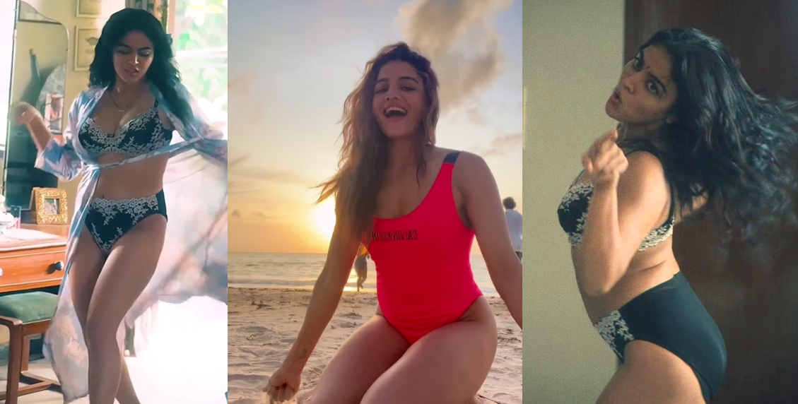 Khufiya Movie Actress Wamiqa Gabbi Swimsuit Beach day